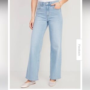 Old Navy Blue Flare Wide Leg Jeans
